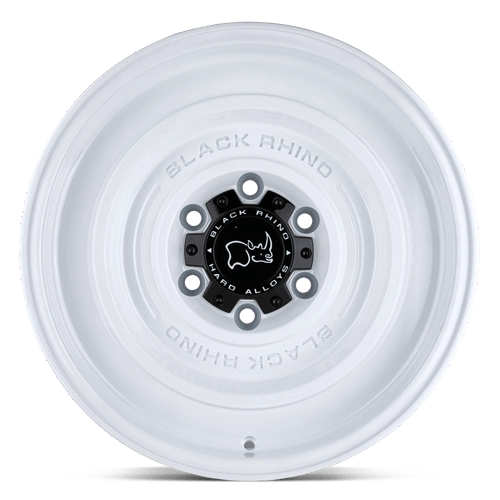 Black Rhino SOLID Gloss White 17x9.5 -18 5x127mm 71.5mm - Wheelwiz
