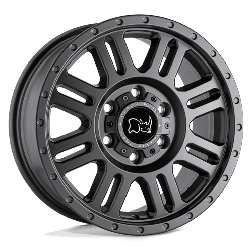 Black Rhino YELLOWSTONE Matte Gunmetal 17x8 +45 6x130mm 84.1mm - Wheelwiz