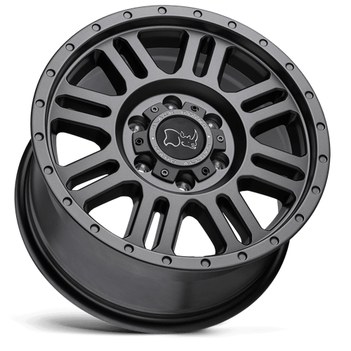 Black Rhino YELLOWSTONE Matte Gunmetal 18x8 +48 6x130mm 84.1mm - Wheelwiz