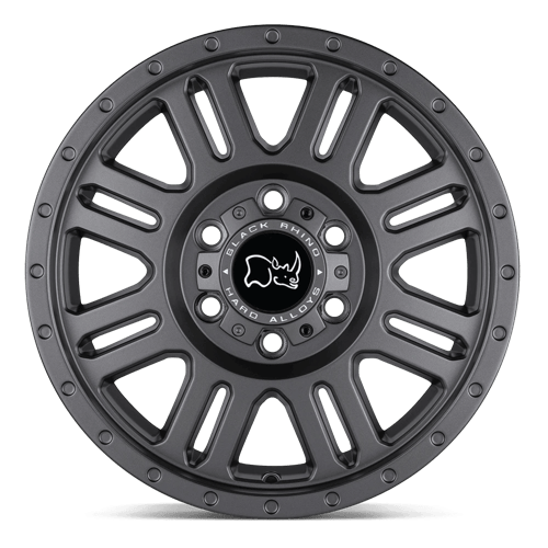 Black Rhino YELLOWSTONE Matte Gunmetal 17x8 +45 6x130mm 84.1mm - Wheelwiz