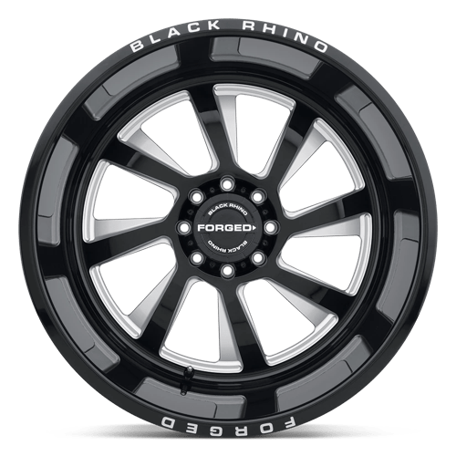 Black Rhino BLASTER Gloss Black W/ Milled Spokes - Directional 22x14 -76 8x180mm 125.1mm - WheelWiz