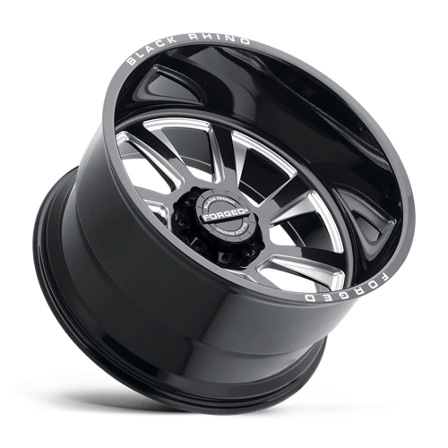 Black Rhino BLASTER Gloss Black W/ Milled Spokes - Directional 24x14 -76 8x180mm 125.1mm - WheelWiz