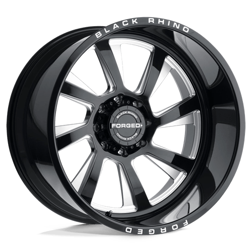 Black Rhino BLASTER Gloss Black W/ Milled Spokes - Directional 22x14 -76 8x170mm 125.1mm - WheelWiz