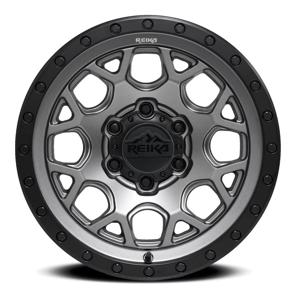 Reika R45 Gunmetal Grey / Satin Black Ring 17x8.5 0 6x139.7mm 106.1mm