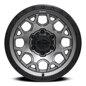 Reika R45 Gunmetal Grey / Satin Black Ring 17x8.5 +18 6x139.7mm 106.1mm