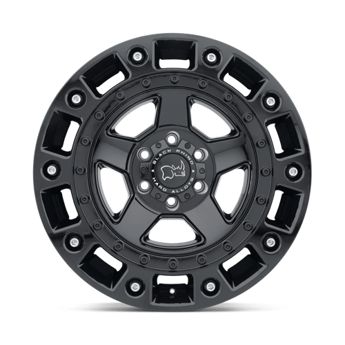 Black Rhino CINCO Gloss Black W/ Stainless Bolt 20x9.5 +12 5x150mm 110.1mm - Wheelwiz