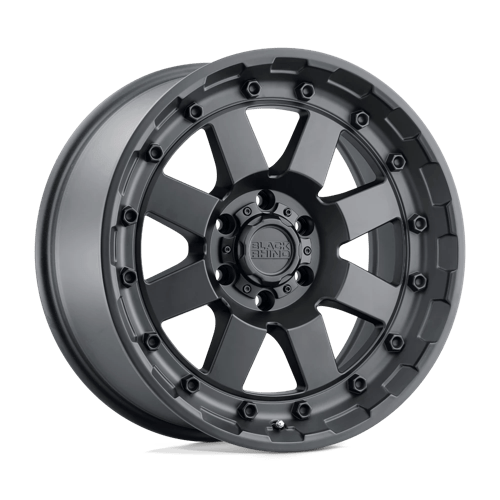 Black Rhino CLEGHORN Matte Black 17x8.5 +18 6x114.3mm 76.1mm - Wheelwiz