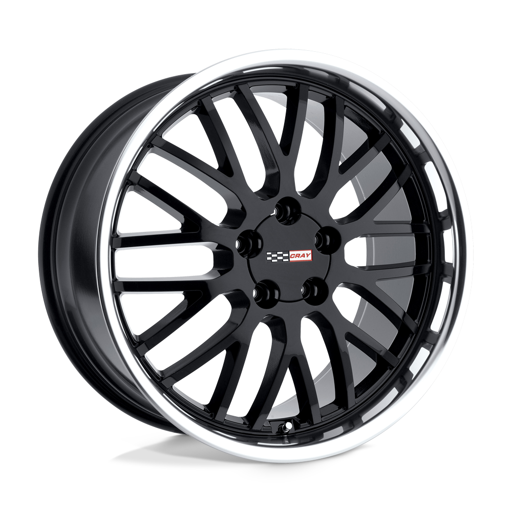 Cray MANTA Gloss Black W/ Mirror Cut Lip 17x9 +50 5x120.65mm 70.3mm - WheelWiz