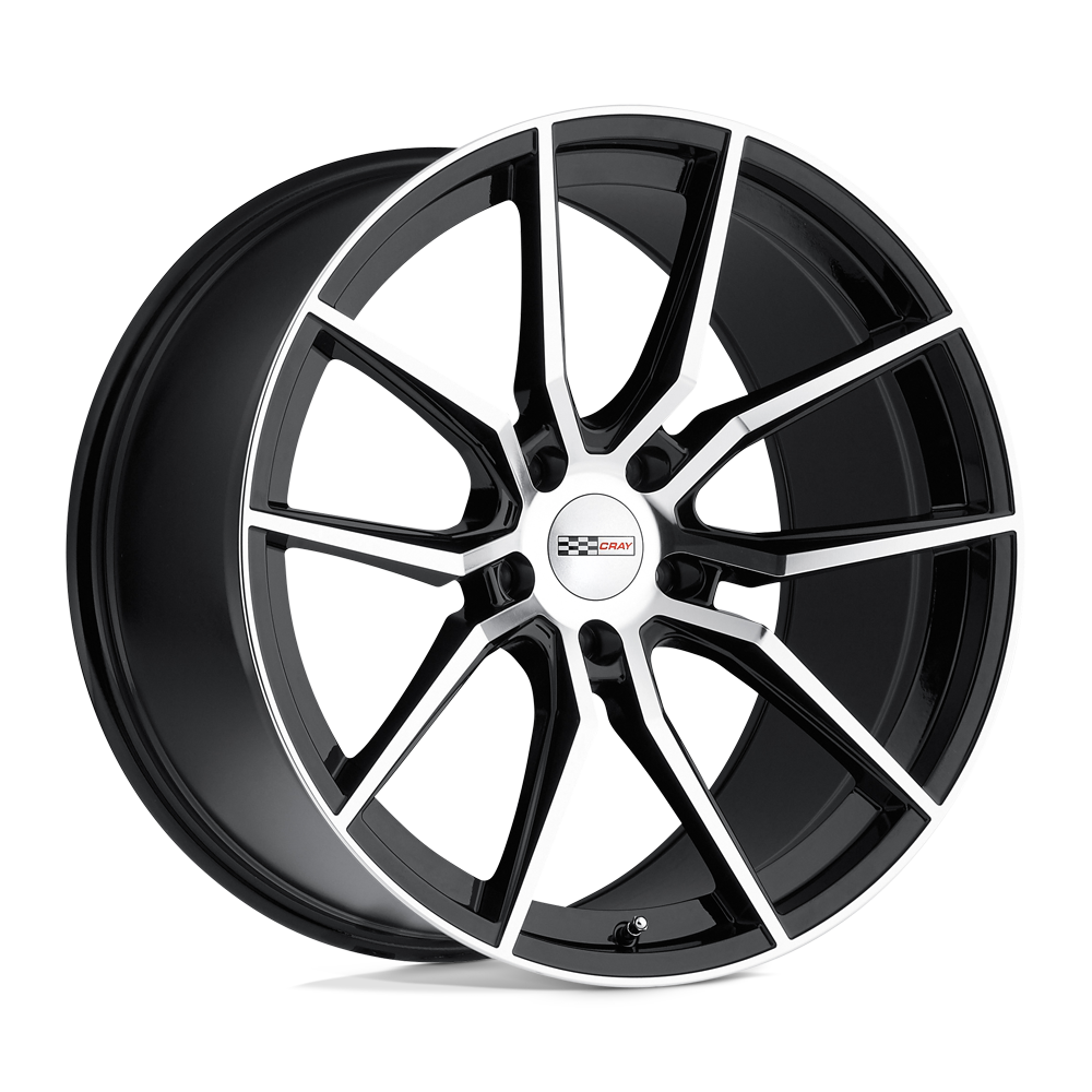 Cray SPIDER Gloss Black W/ Mirror Cut Face 18x9 +50 5x120.65mm 70.3mm - WheelWiz