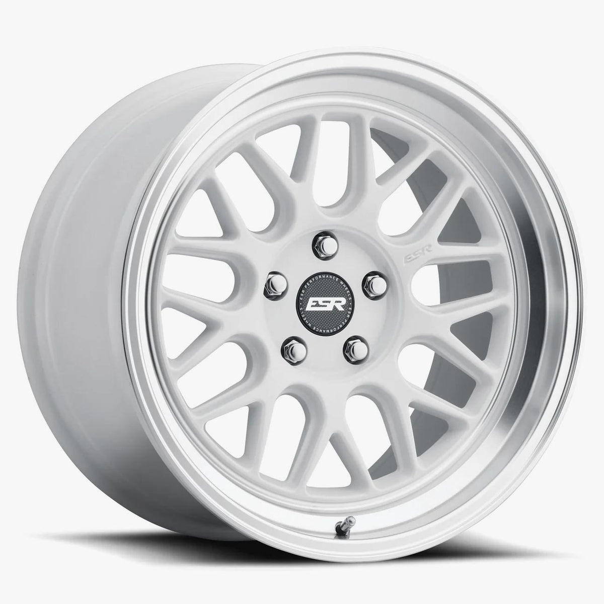 ESR Wheels CR1 Gloss White Machine Lip 18x10.5 +22 Custom 72.6mm
