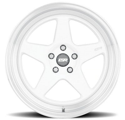 ESR Wheels CR5 Gloss White Machine Lip 18x10.5 +22 Custom 72.6mm