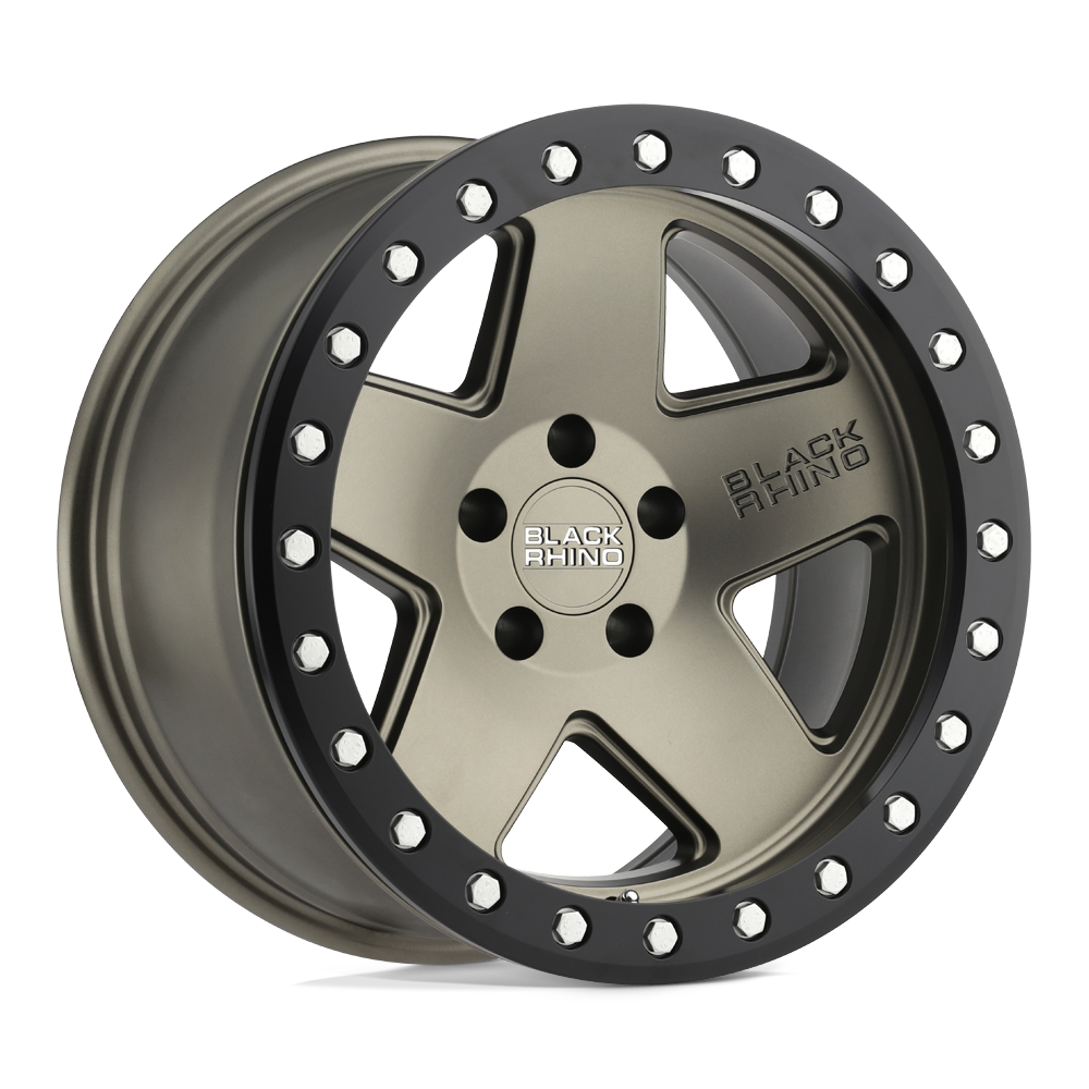 Black Rhino CRAWLER Matte Bronze W/ Black Ring 17x9.5 -18 5x127mm 71.5mm - WheelWiz