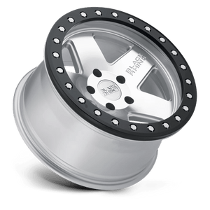 Black Rhino CRAWLER Silver W/ Mirror Face & Black Lip Ring 17x8.5 -32 5x127mm 71.5mm - WheelWiz