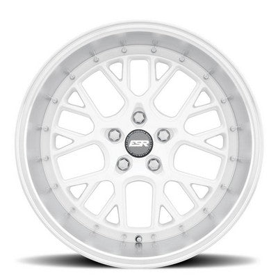 ESR Wheels CS11 GLOSS WHITE MACHINE LIP 18x9.5 +22 Custommm 72.6mm