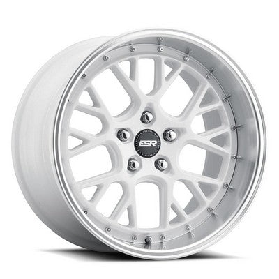 ESR Wheels CS11 GLOSS WHITE MACHINE LIP 18x9.5 +22 Custommm 72.6mm