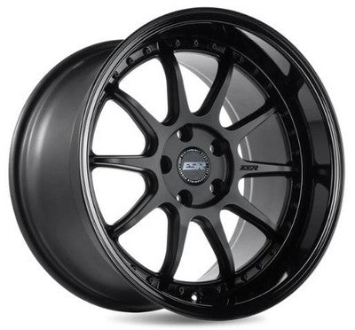 ESR Wheels CS12 Matte Black Gloss Black Lip 19x10.5 +22 Custom 72.6mm