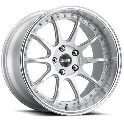 ESR Wheels CS12 HYPER SILVER MACHINE LIP 19x9.5 +22 5x114.3mm 72.6mm - Wheelwiz