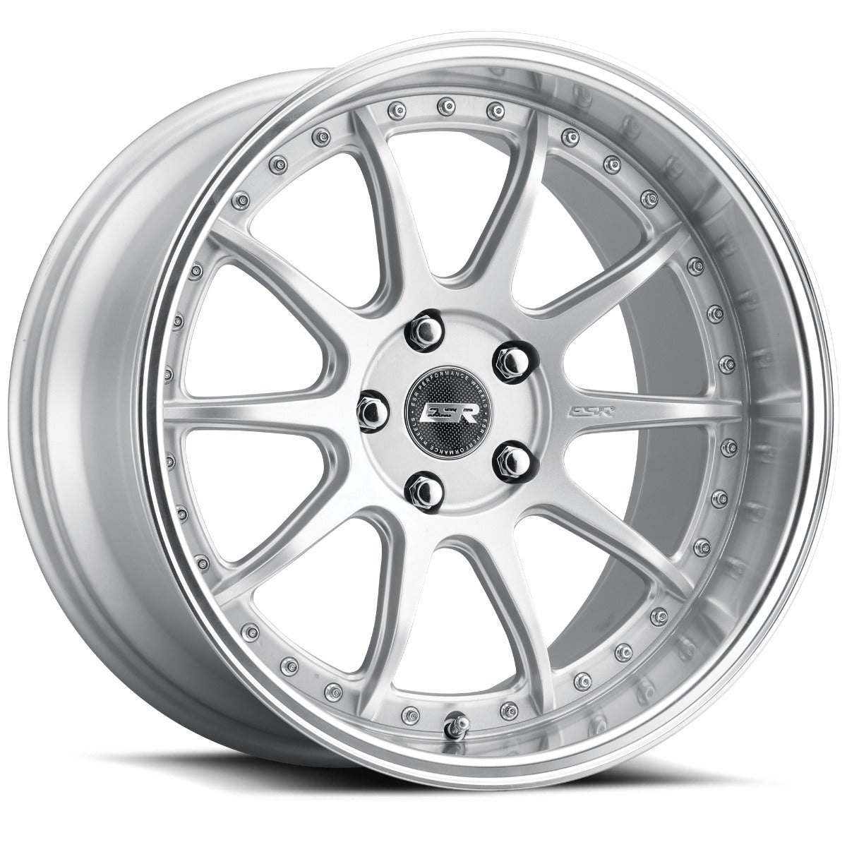 ESR Wheels CS12 HYPER SILVER MACHINE LIP 18x8.5 +35 5x120mm 72.6mm