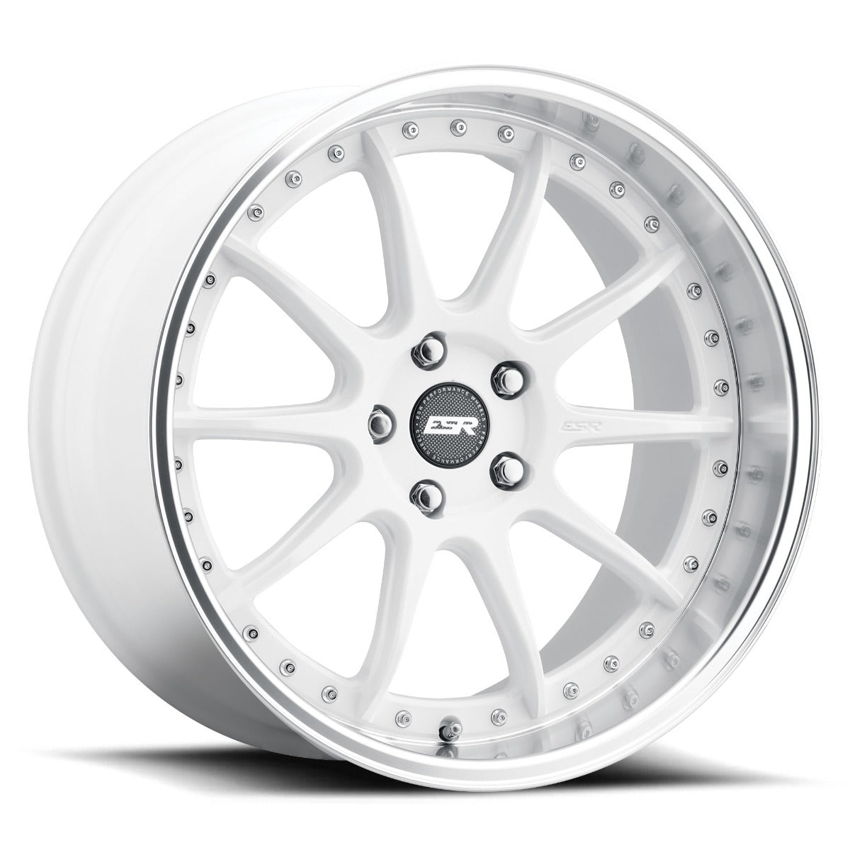 ESR Wheels CS12 GLOSS WHITE MACHINE LIP 18x9.5 +35 5x120mm 72.6mm