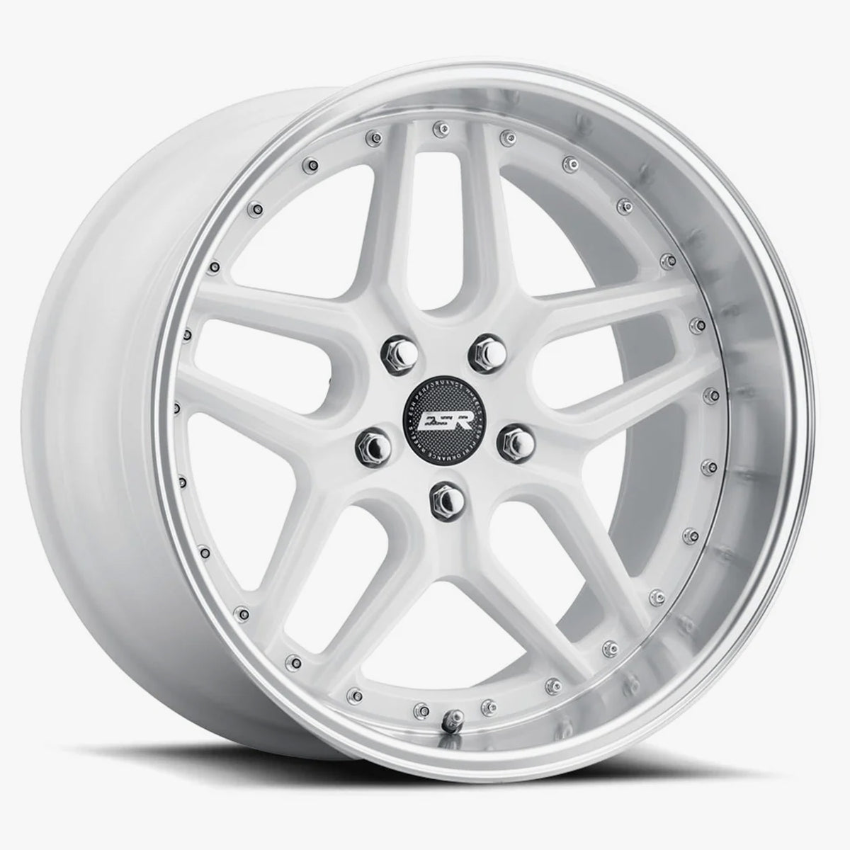 ESR Wheels CS15.2 GLOSS WHITE MACHINE LIP 18x9.5 +35 5x114.3mm 72.6mm - Wheelwiz