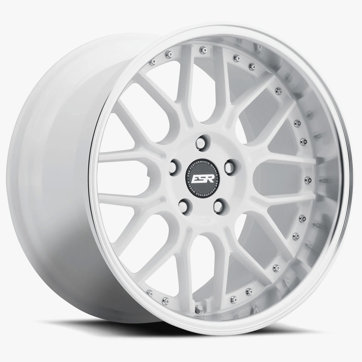 ESR Wheels CS18 Gloss White - Machined Lip 19x8.5 +35 5x114.3mm 72.6mm - Wheelwiz