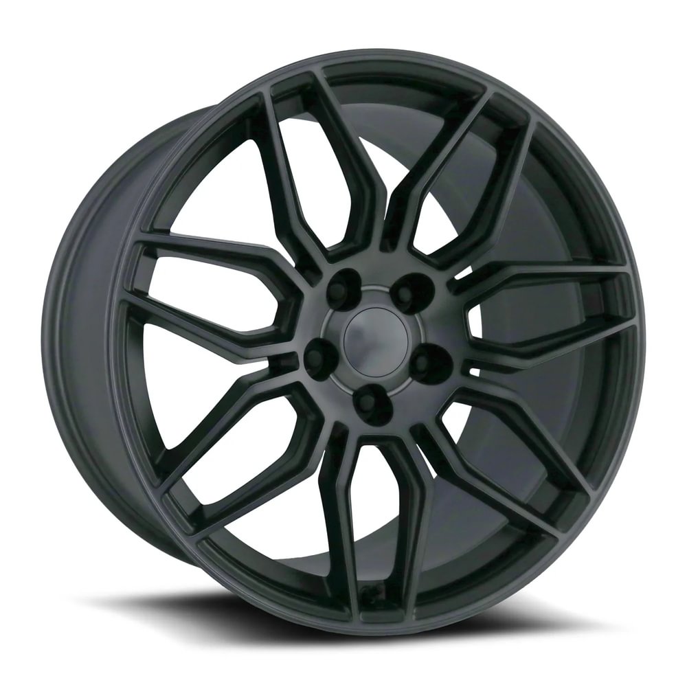 Factory Reproductions FR 401 Satin Titanium Grey Machine Face Wdark Clr 20x11 +52 5x120mm 66.9mm