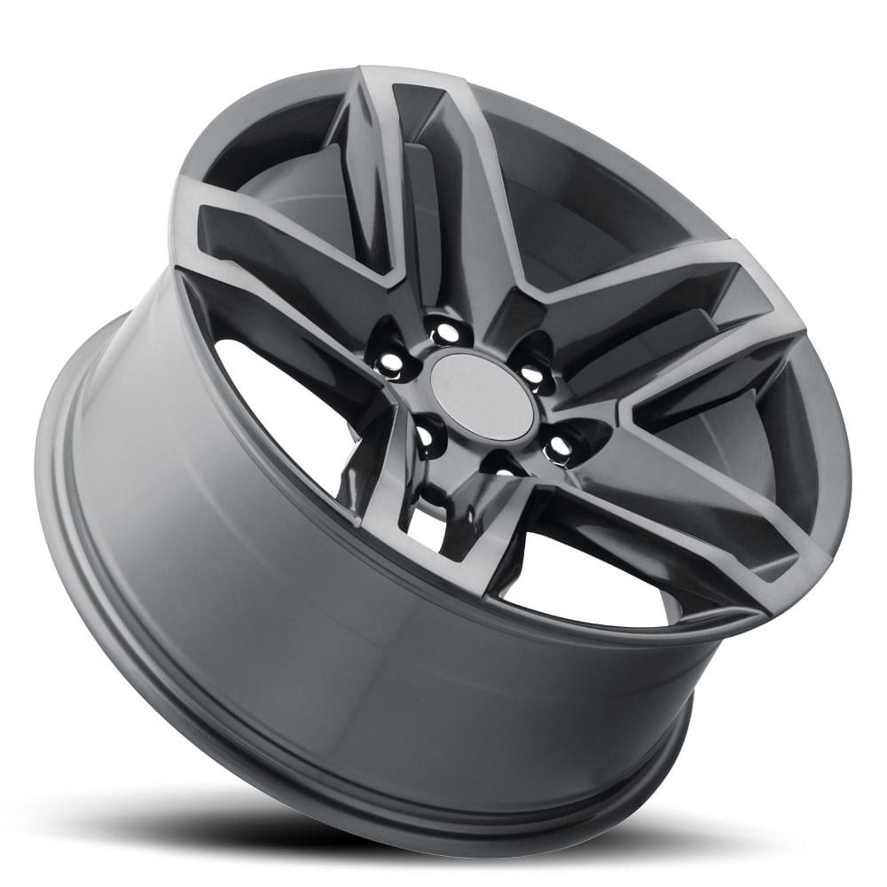 Factory Reproductions FR 94 Satin Titanium Grey Machine Face Wdark Clr 20x9 +15 6x139.7mm 78.1mm