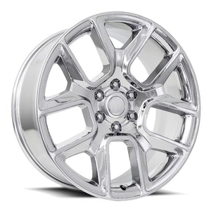 Factory Reproductions FR 76 Chrome 24x10 +15 6x139.7mm 77.8mm