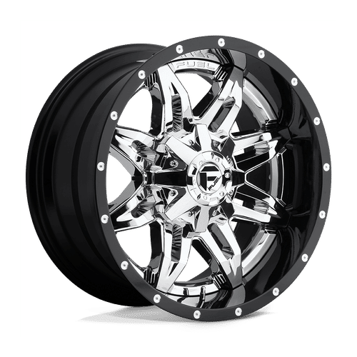 Fuel Offroad D266 CHROME PLATED GLOSS BLACK LIP 20x10 -19 6x135|6x139.7mm 106.1mm - Wheelwiz