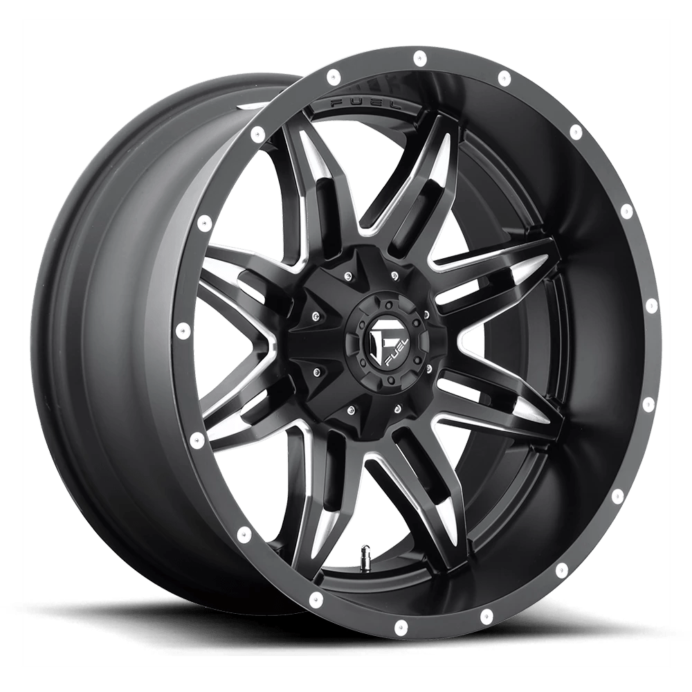 Fuel Offroad D567 LETHAL MATTE BLACK MILLED 20x12 -44 5x127|5x114.3mm 78.1mm - Wheelwiz