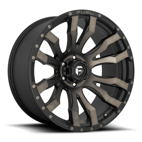 Fuel Offroad D674 BLITZ MATTE BLACK DOUBLE DARK TINT 22x12 -44 8x180mm 125.1mm - Wheelwiz