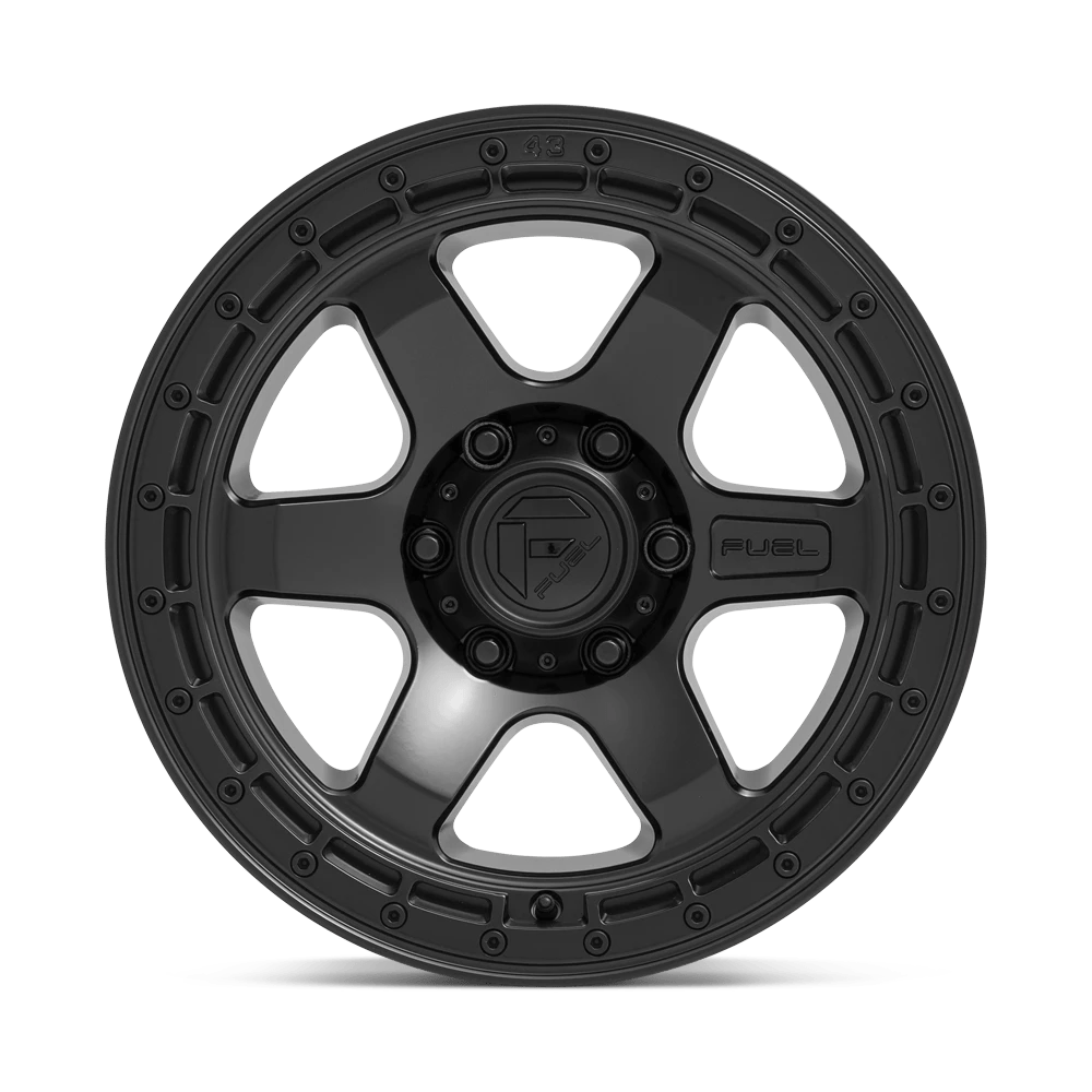 Fuel Offroad D750 BLOCK MATTE BLACK WITH BLACK RING 18x9 +20 6x114.3mm 66.06mm - Wheelwiz