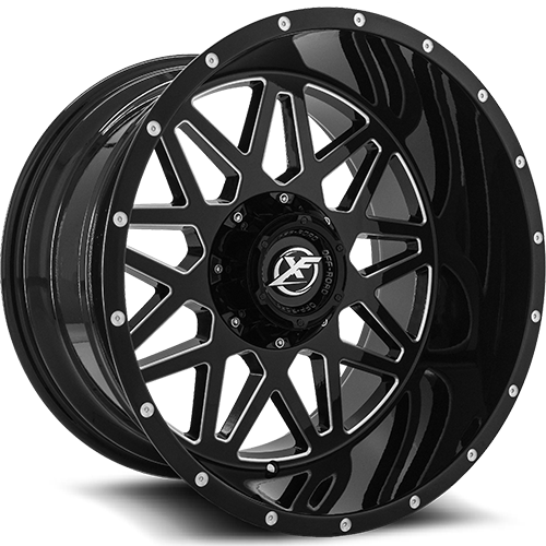 XF Off-Road XF-211 Gloss Black Milled 24x14 -76 8x170|8x180mm 125.2mm - Wheelwiz