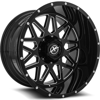 XF Off-Road XF-211 Gloss Black Milled 24x14 -76 8x170|8x180mm 125.2mm