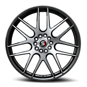 Spec-1 SP-65 Gloss Black & Machined 17x8 +42 5x114.3|5x110mm 73.1mm - Wheelwiz