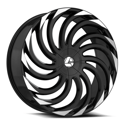 Azara AZA-534 Gloss Black Machined 24x9 +32 5x120|5x115mm 78.1mm - Wheelwiz