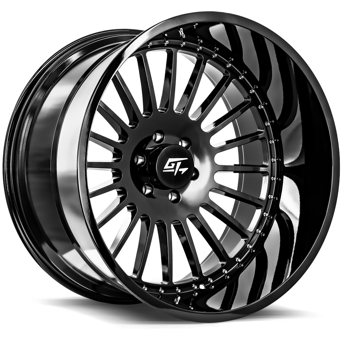 GT Off-Road STRIKE Gloss Black 24x12 -44 6x139.7mm 106.1mm - Wheelwiz