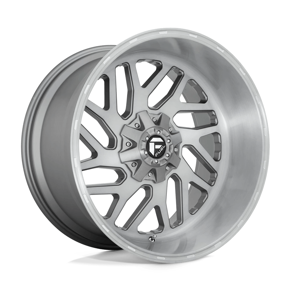 Fuel Offroad D715 TRITON PLATINUM BRUSHED GUN METAL TINTED CLEAR 24x12 -44 8x170mm 125.1mm - Wheelwiz
