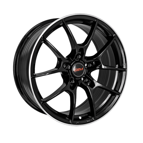 DIM WC001 Black Silver Lip 18x8 +40 5x112mm 0mm - Wheelwiz