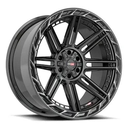 Vortek VRP-501 Black Diamond Cut Ring W/ Dark Tint 20x9 +12 5x127|5x139.7mm 78.1mm - Wheelwiz