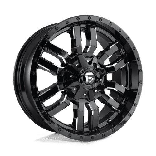 Fuel Offroad D595 GLOSS BLACK MILLED 22x12 -44 5x139.7|5x150mm 110.1mm - Wheelwiz