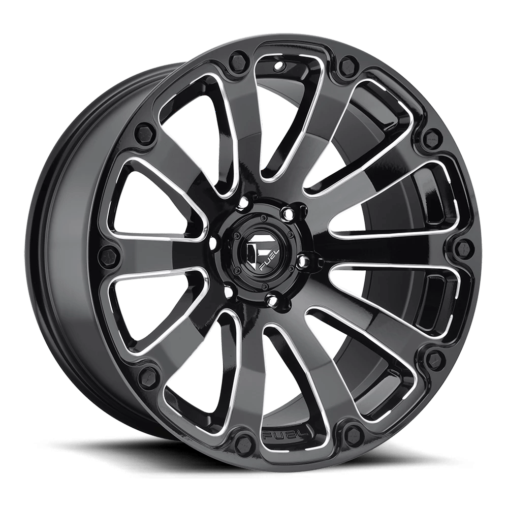 Fuel Offroad D598 DIESEL GLOSS BLACK MILLED 20x9 +1 5x127mm 78.1mm - Wheelwiz