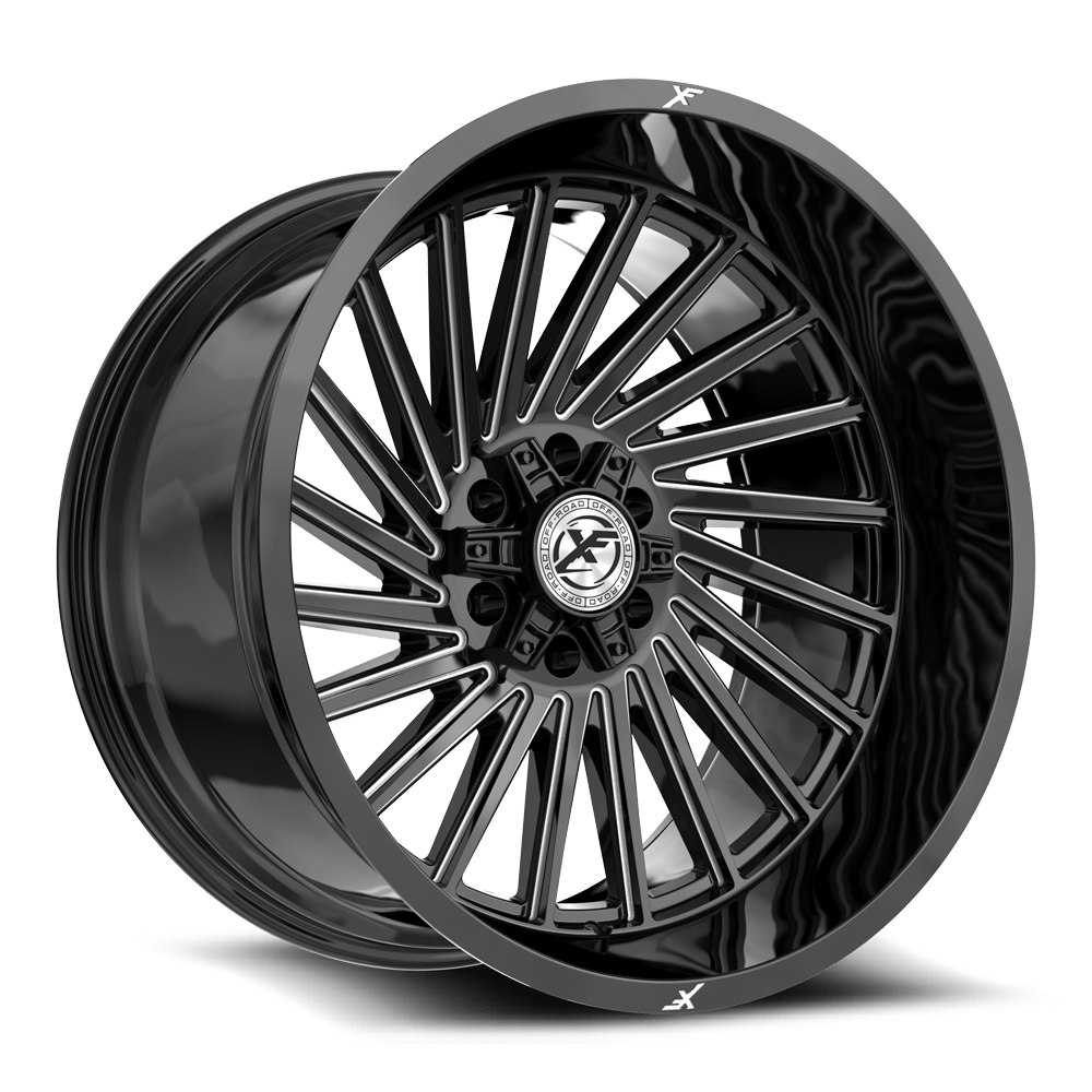 XF Off-Road XF-239 Gloss Black Milled 20x9 +12 5x127|5x139.7mm 78.1mm - Wheelwiz