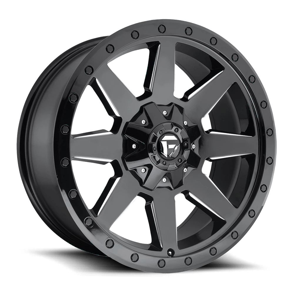 Fuel Offroad D597 WILDCAT GLOSS BLACK MILLED 20x10 -18 5x139.7|5x150mm 110.1mm - Wheelwiz