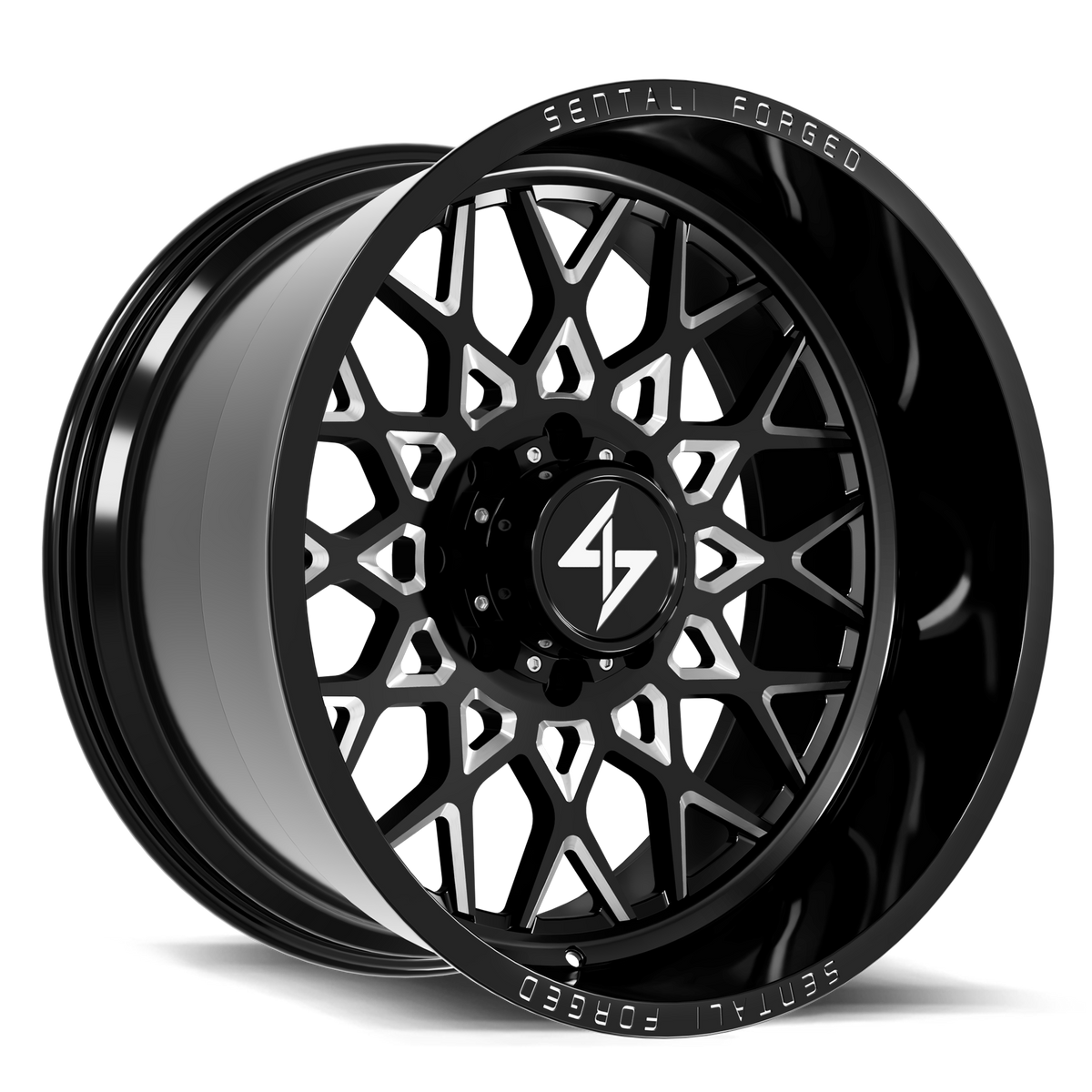 Sentali SF-5 Gloss Black Milled 26x16 -99 5x139.7mm 77.8mm - Wheelwiz