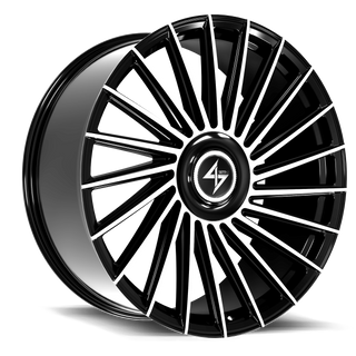 Sentali LEGACY Gloss Black Machined 22x9 +30 5x112|5x114.3mm 73.1mm