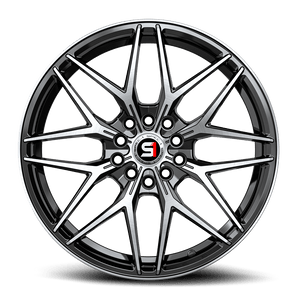 Spec-1 SP-60 Gloss Black & Machined 18x8 +38 5x114.3|5x100mm 73.1mm - Wheelwiz