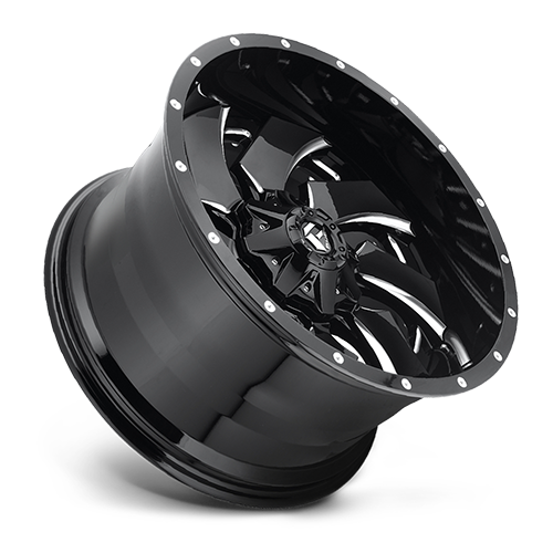 Fuel Offroad D239 CLEAVER GLOSS BLACK MILLED 24x12 -44 8x165.1mm 125.1mm - Wheelwiz