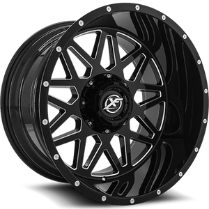 XF Off-Road XF-211 Gloss Black Milled 22x10 -18 6x135|6x139.7mm 106.4mm - Wheelwiz