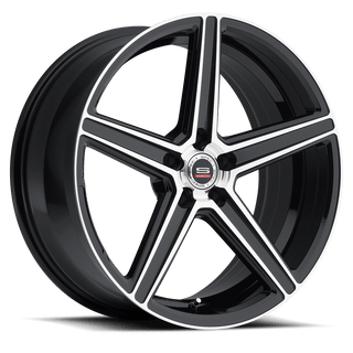 Spec-1 SP-8 Gloss Black Machined 18x8.5 +35 5x112mm 73.1mm